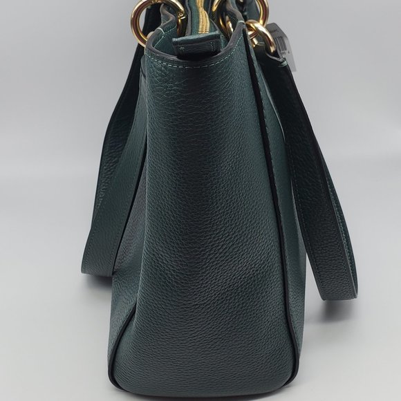 Coach Leather Jes Tote Evergreen - Picture 3 of 8